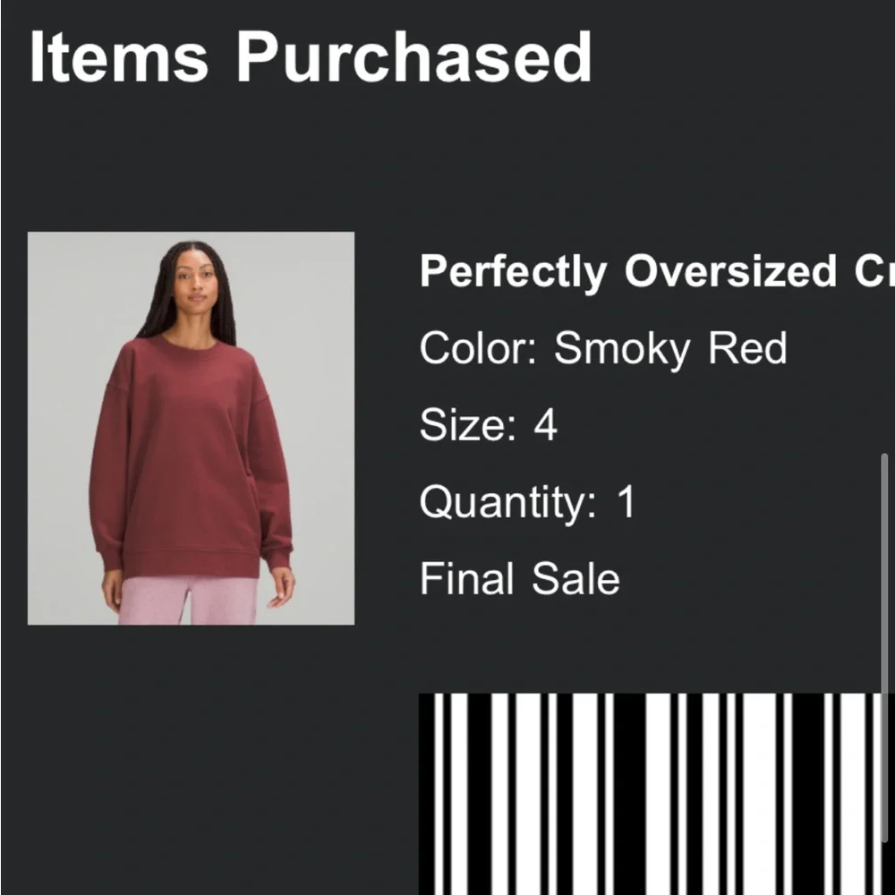 LULULEMON perfectly oversized in Smokey red - Picture 4 of 4